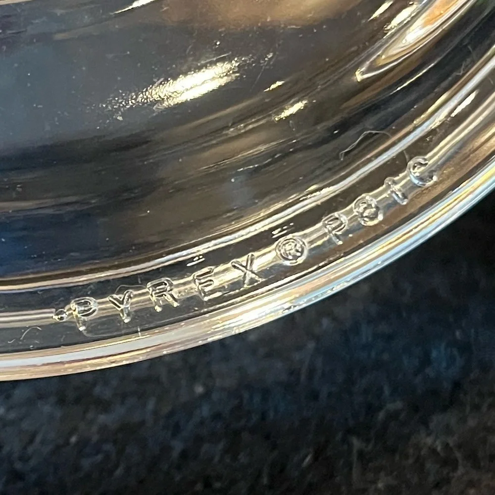 P81C PYREX Clear Glass Round Replacement LID ONLY w knob handle